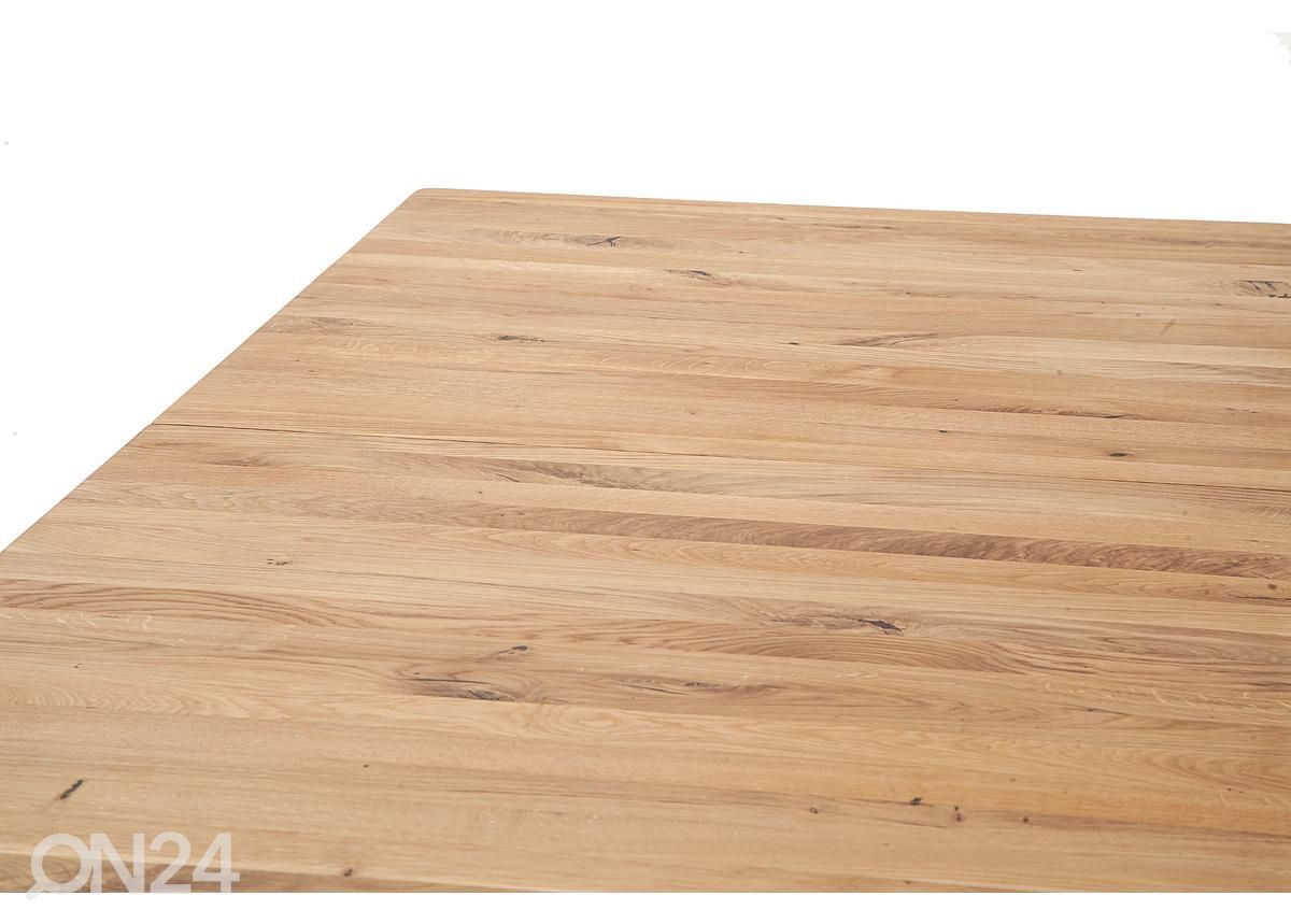 Massiivipuusta valmistettu jatkettava ruokapöytä Pisa 180/230x90 cm kuvasuurennos