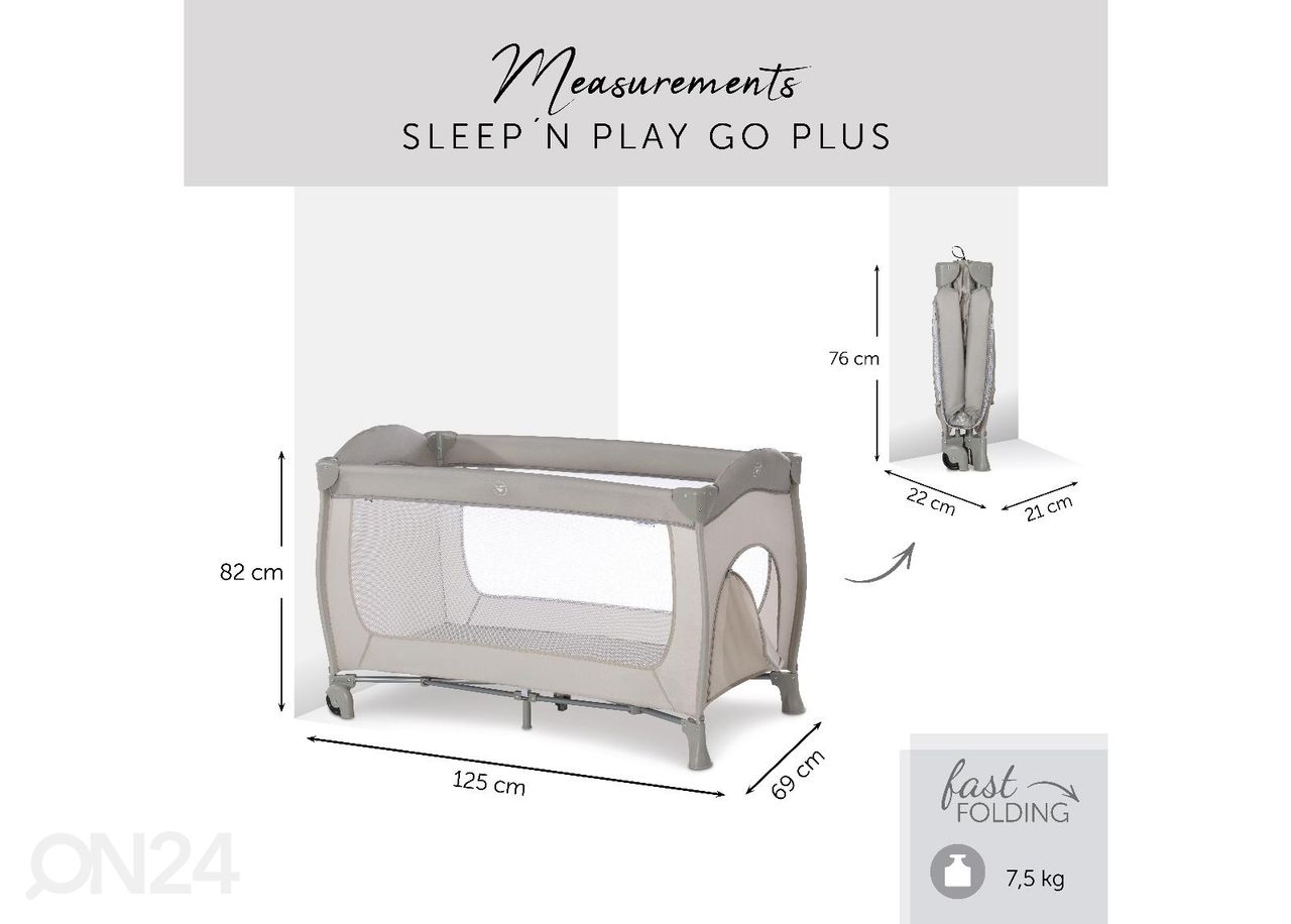 Matkasänky Hauck Essential Sleep N Play Go Plus kuvasuurennos