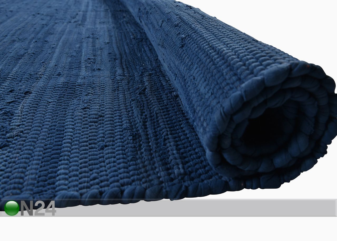 Matto Happy Cotton Uni 40x60 cm, sininen kuvasuurennos