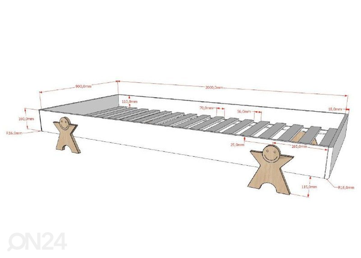 Moduulisänky Modulo 90x200 cm kuvasuurennos