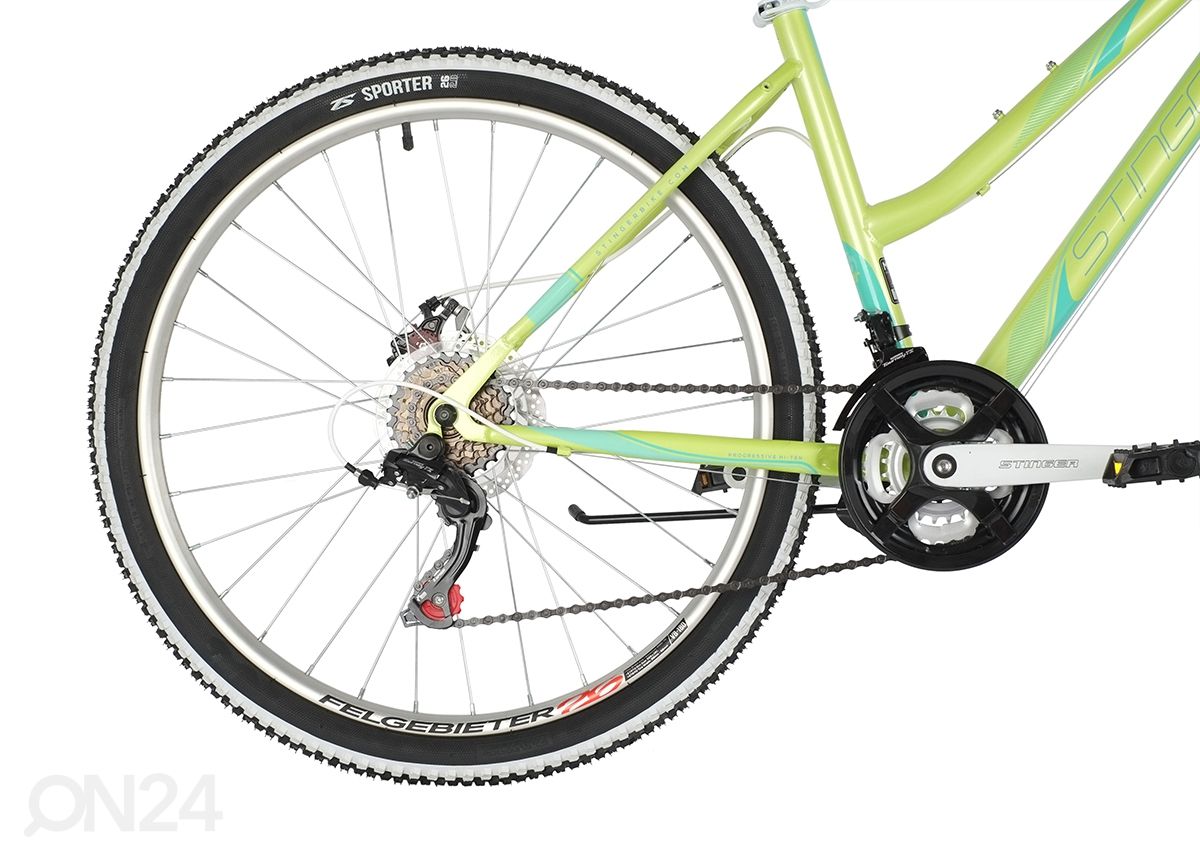 Naisten polkupyörä Stinger Latina D 26", vihreä kuvasuurennos