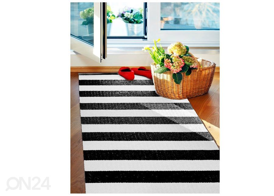 Narma muovimatto Birkas black-white 70x250 cm kuvasuurennos