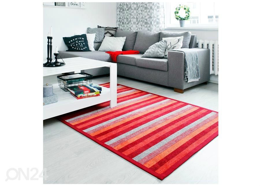 Narma smartWeave® matto Treski red 140x200 cm kuvasuurennos