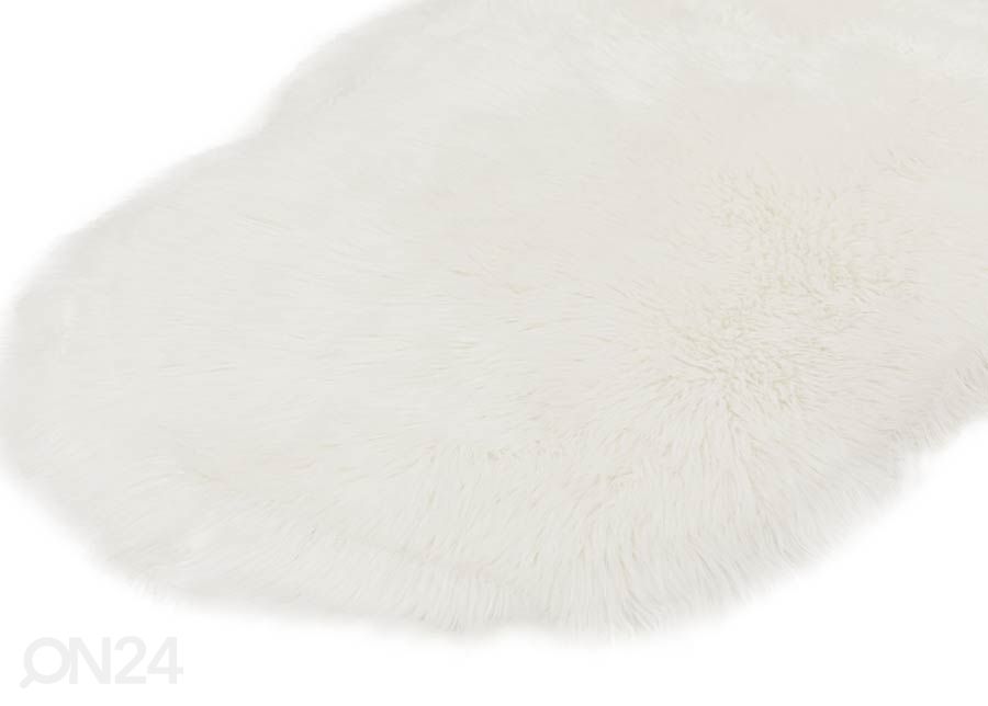 Narma Vegan Fur plyysimatto Dolly ivory 60x160 cm kuvasuurennos