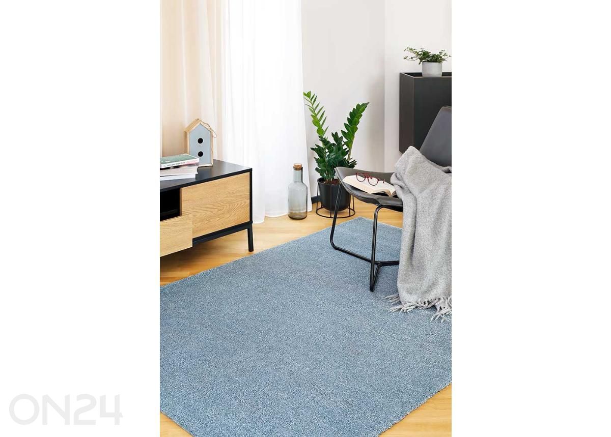 Narma velour matto Noble™ blue pyöreä Ø 133 cm kuvasuurennos