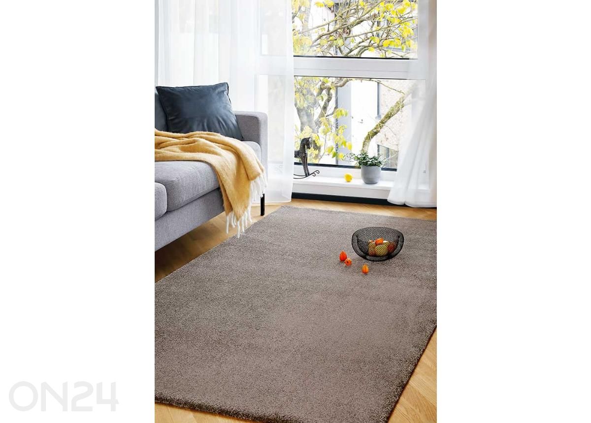 Narma velour matto Noble brown 67x133 cm kuvasuurennos