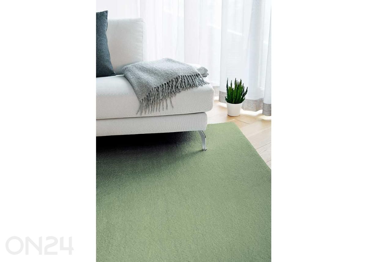 Narma velour matto Noble green 67x133 cm kuvasuurennos