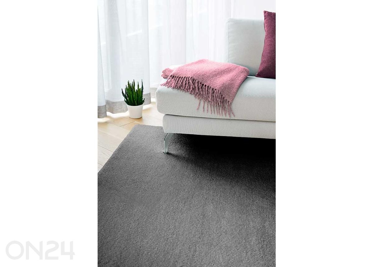 Narma velour matto Noble™ grey 67x133 cm kuvasuurennos