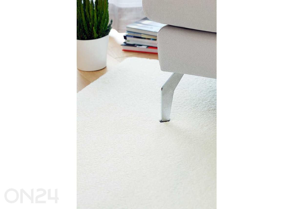 Narma velour matto Noble™ white 67x133 cm kuvasuurennos