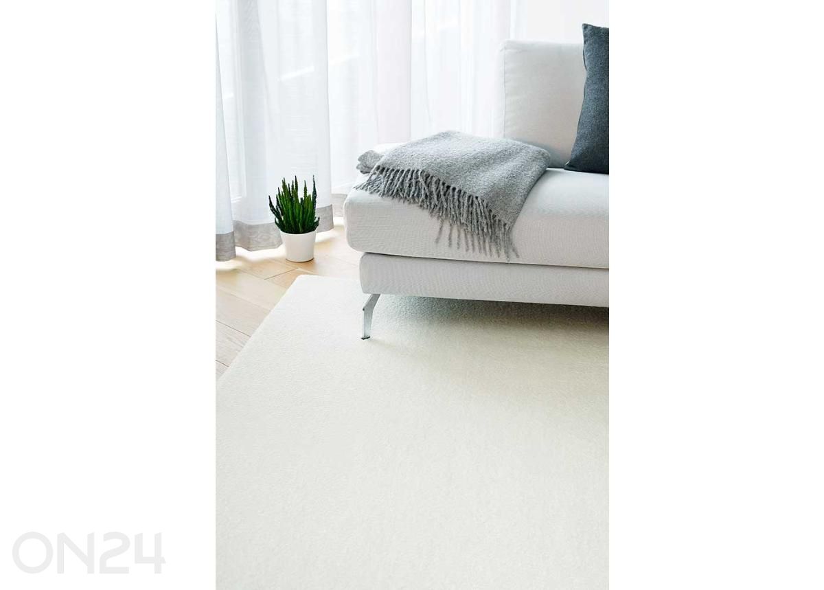 Narma velour matto Noble™ white pyöreä Ø 133 cm kuvasuurennos