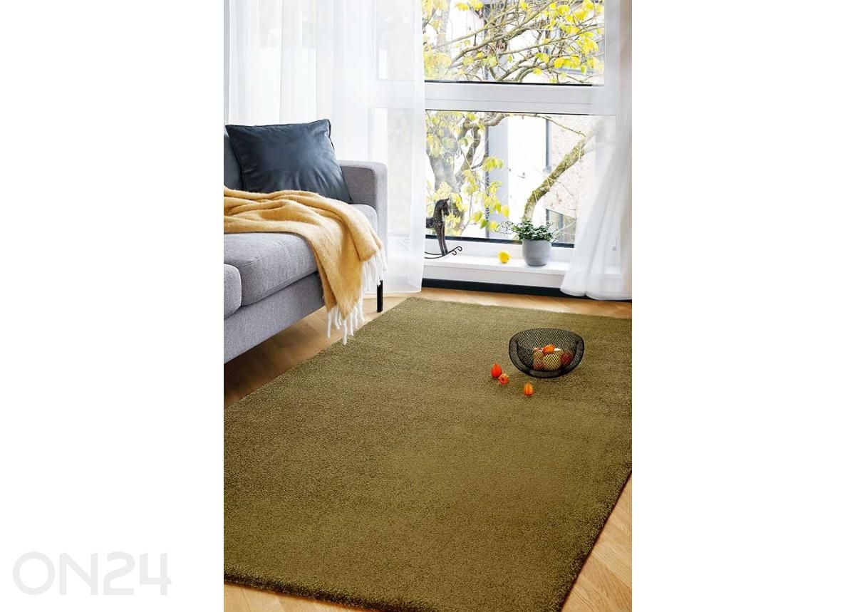 Narma veluurimatto Noble™ olive 67x133 cm kuvasuurennos