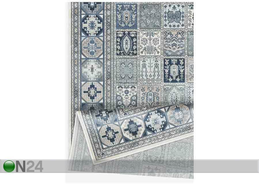 Narma viskoosimatto Zahra sand-blue 80x125 cm kuvasuurennos