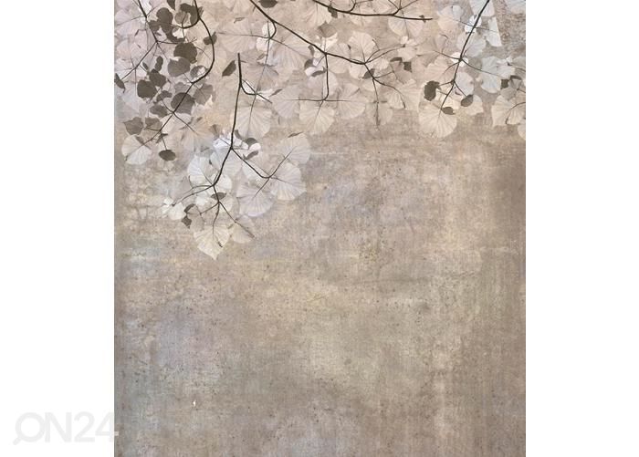 Non-woven kuvatapetti Beige Leaves Abstract 150x250 cm kuvasuurennos