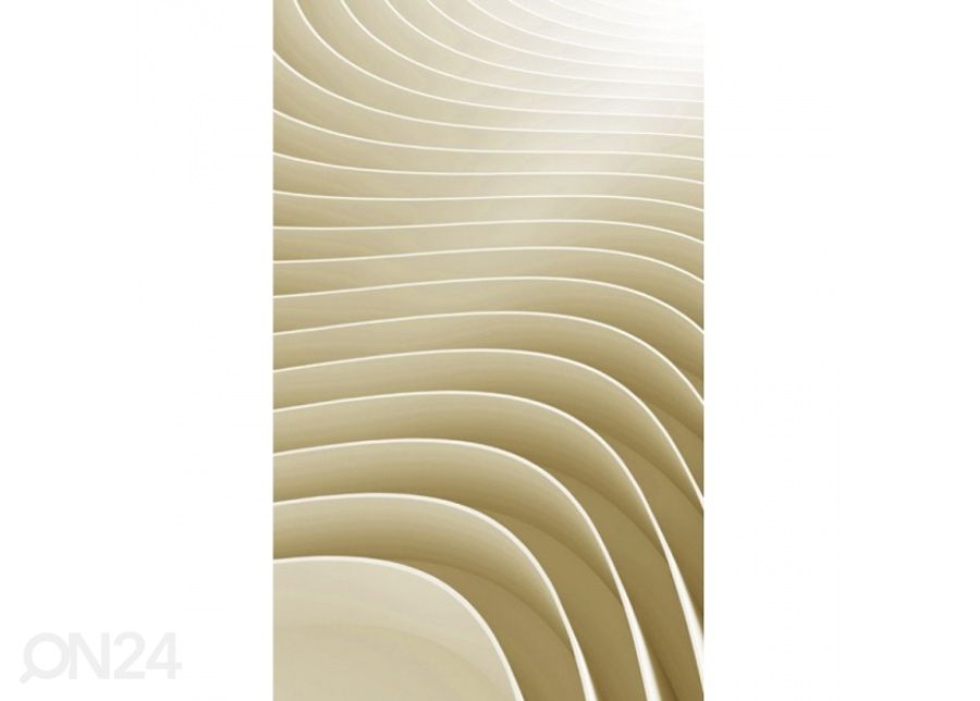 Non-woven kuvatapetti Beige ripple 150x250 cm kuvasuurennos