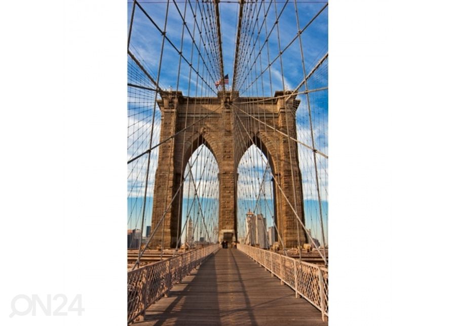 Non-woven kuvatapetti Brooklyn bridge 150x250 cm kuvasuurennos