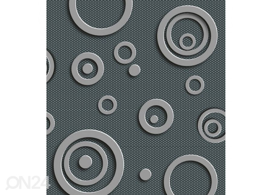 Non-woven kuvatapetti Metal circles 150x250 cm kuvasuurennos