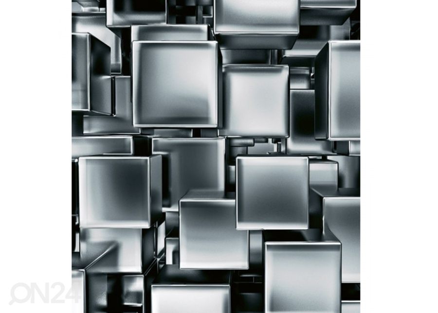 Non-woven kuvatapetti Metal cubes 225x250 cm kuvasuurennos