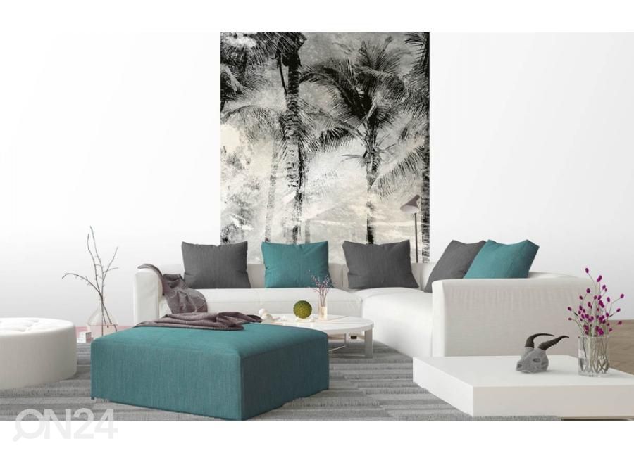 Non-woven kuvatapetti Palm Trees Abstract 150x250 cm kuvasuurennos