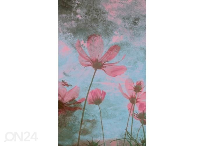 Non-woven kuvatapetti Pink Flower Abstract 150x250 cm kuvasuurennos