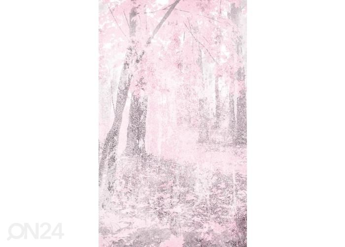 Non-woven kuvatapetti Pink Forest Abstract 150x250 cm kuvasuurennos