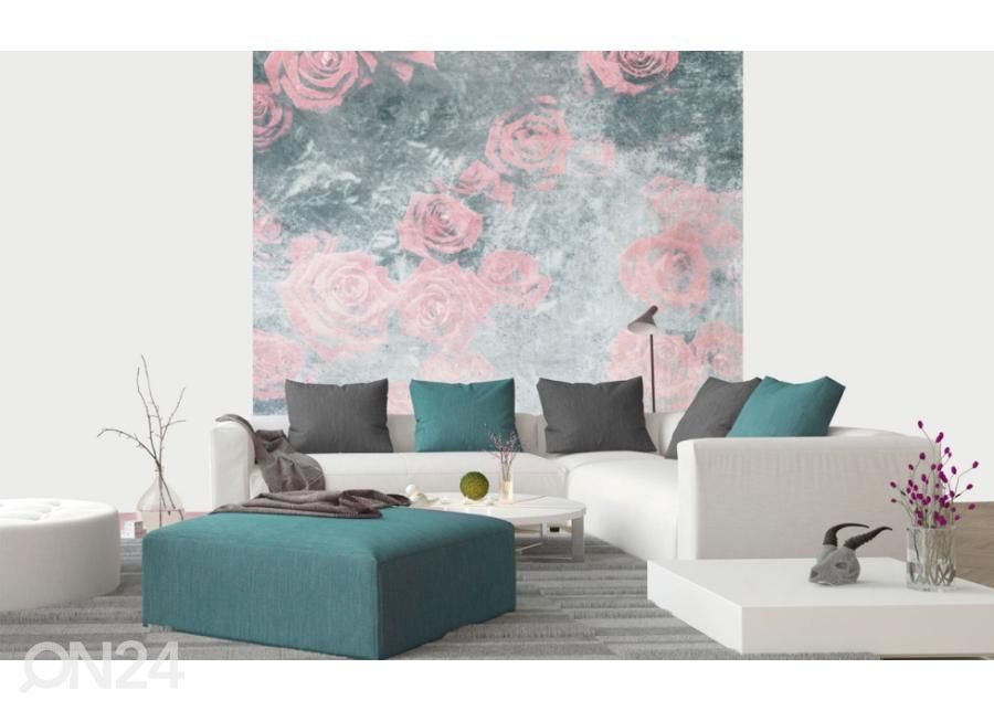 Non-woven kuvatapetti Roses Abstract I 150x250 cm kuvasuurennos