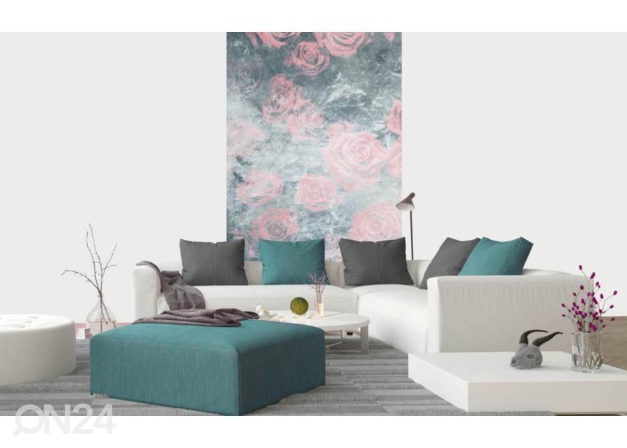 Non-woven kuvatapetti Roses Abstract I 150x250 cm kuvasuurennos