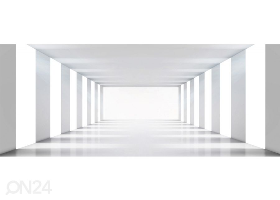 Non-woven kuvatapetti White corridor 225x250 cm kuvasuurennos