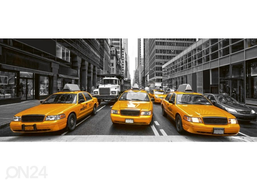 Non-woven kuvatapetti Yellow taxi 150x250 cm kuvasuurennos