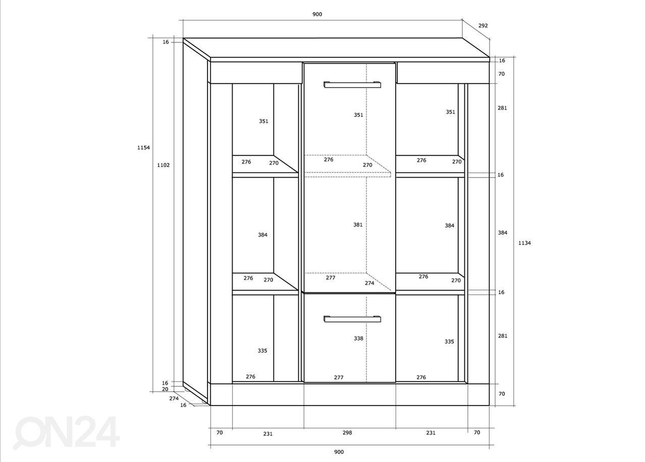 Olohuoneen kalusteet Bally 280 cm kuvasuurennos