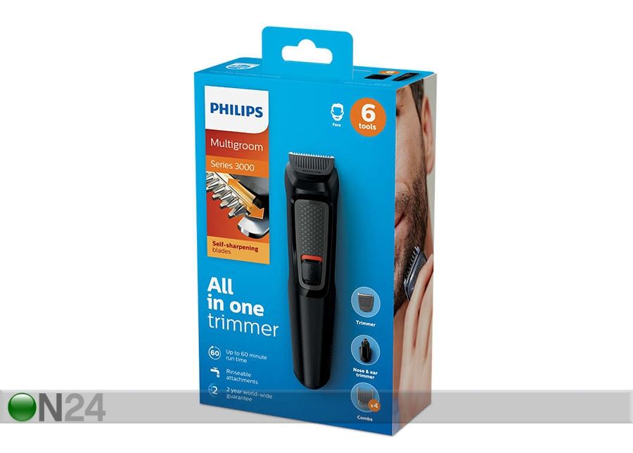 Parranmuotoilija Philips Multigroom 3000 kuvasuurennos