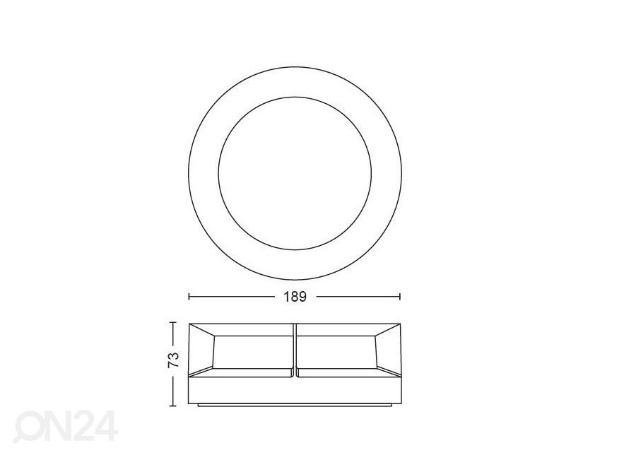 Philips Actea seinävalaisin 1x12 W 1200lm 2700K kuvasuurennos