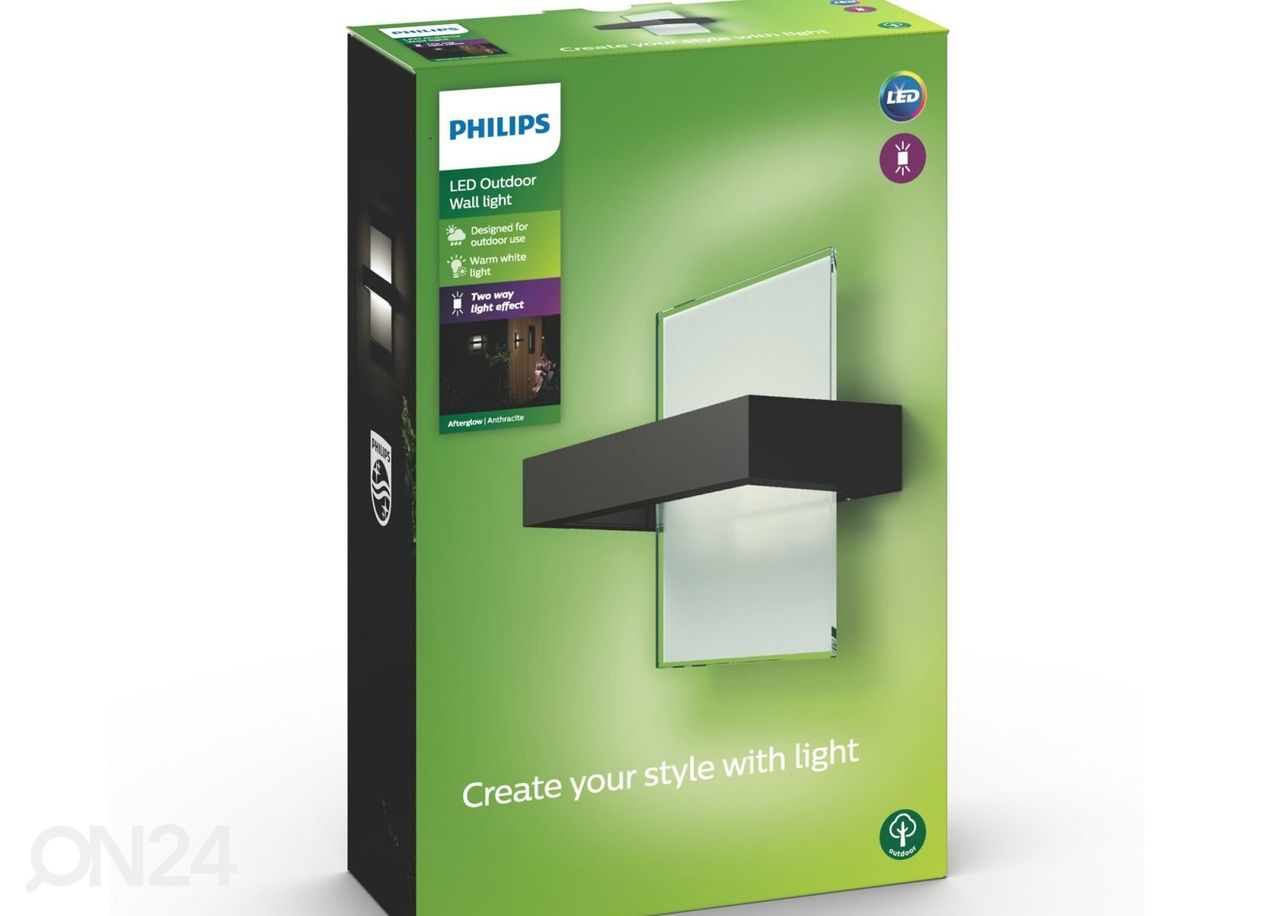 Philips Afterglow seinävalaisin 2x4,5 W 1000lm 2700K kuvasuurennos