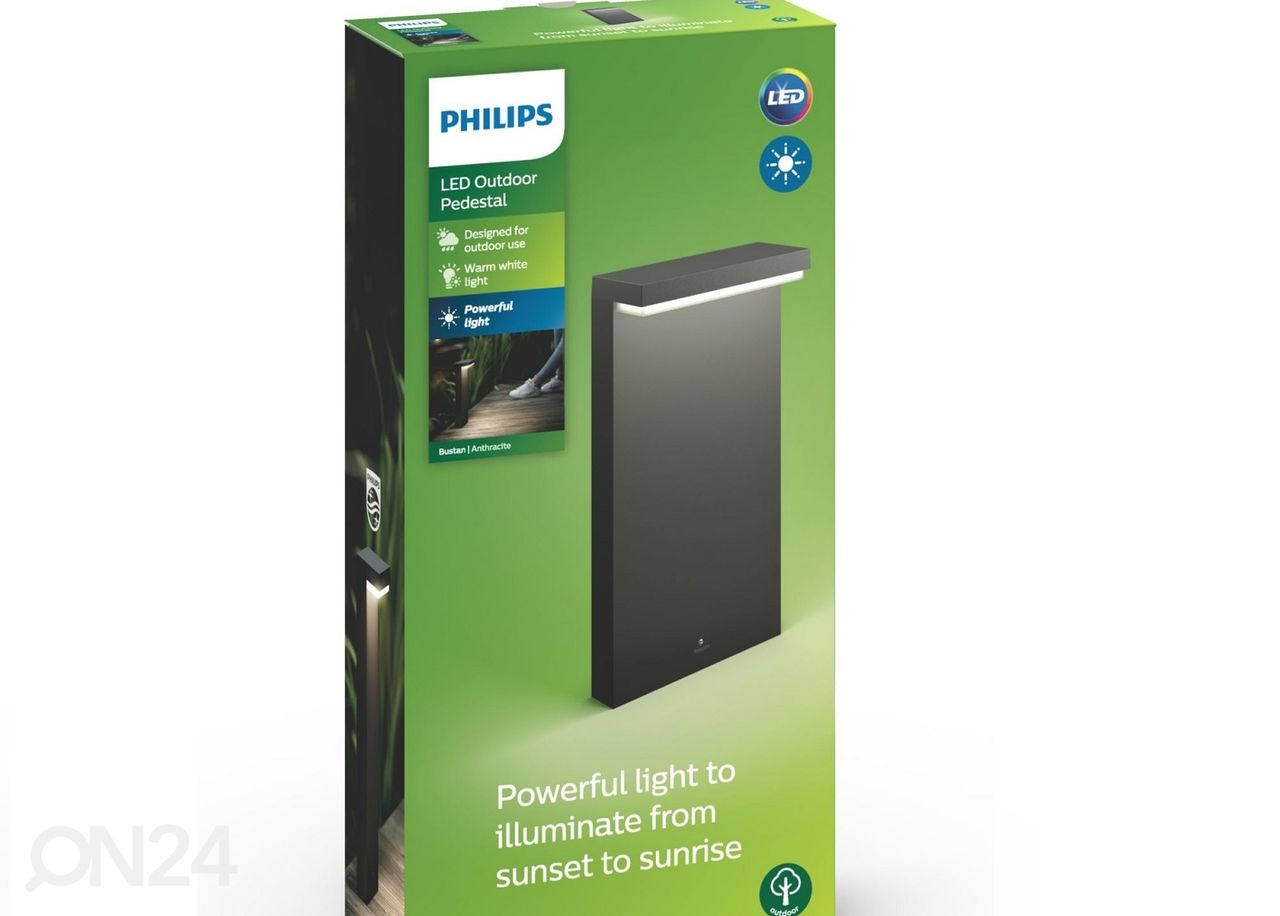 Philips Bustan LED-pylväsvalaisin 2x4,5 W 1000lm 2700K kuvasuurennos