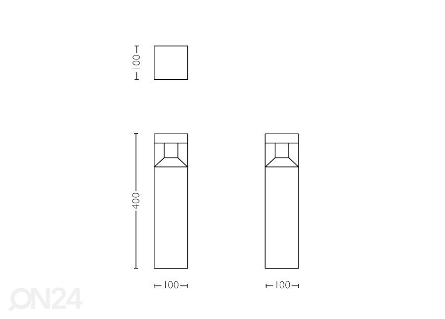 Philips Parterre pylväsvalaisin 8 W 800lm 2700K kuvasuurennos