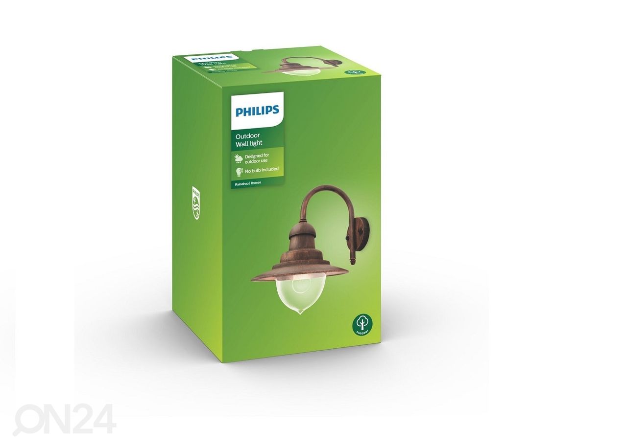 Philips Raindrop seinävalaisin 1xE27 pronssi kuvasuurennos