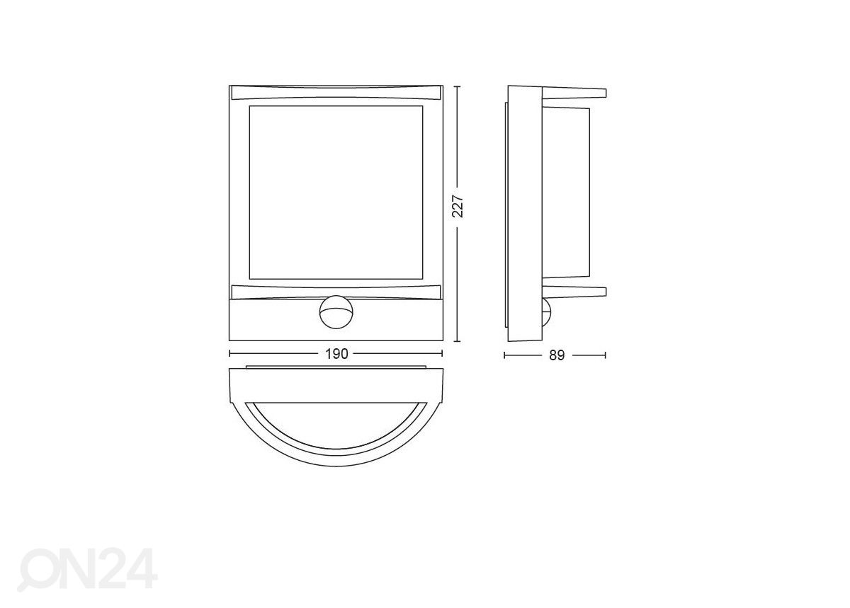 Philips Samondra seinävalaisin liiketunnistimella 12 W 1200lm 2700K kuvasuurennos