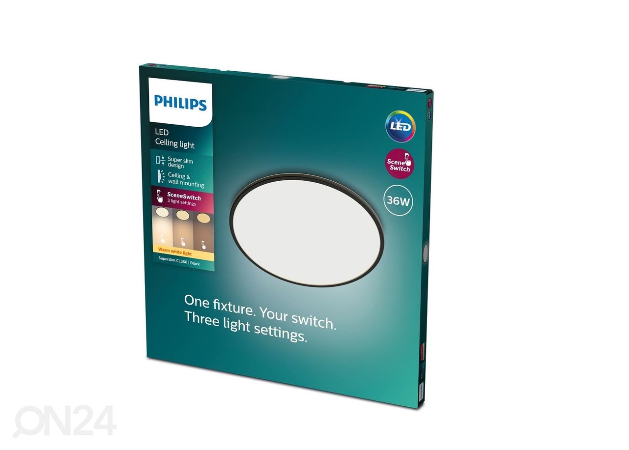 Philips Superslim SSW kattovalaisin 36 W musta kuvasuurennos