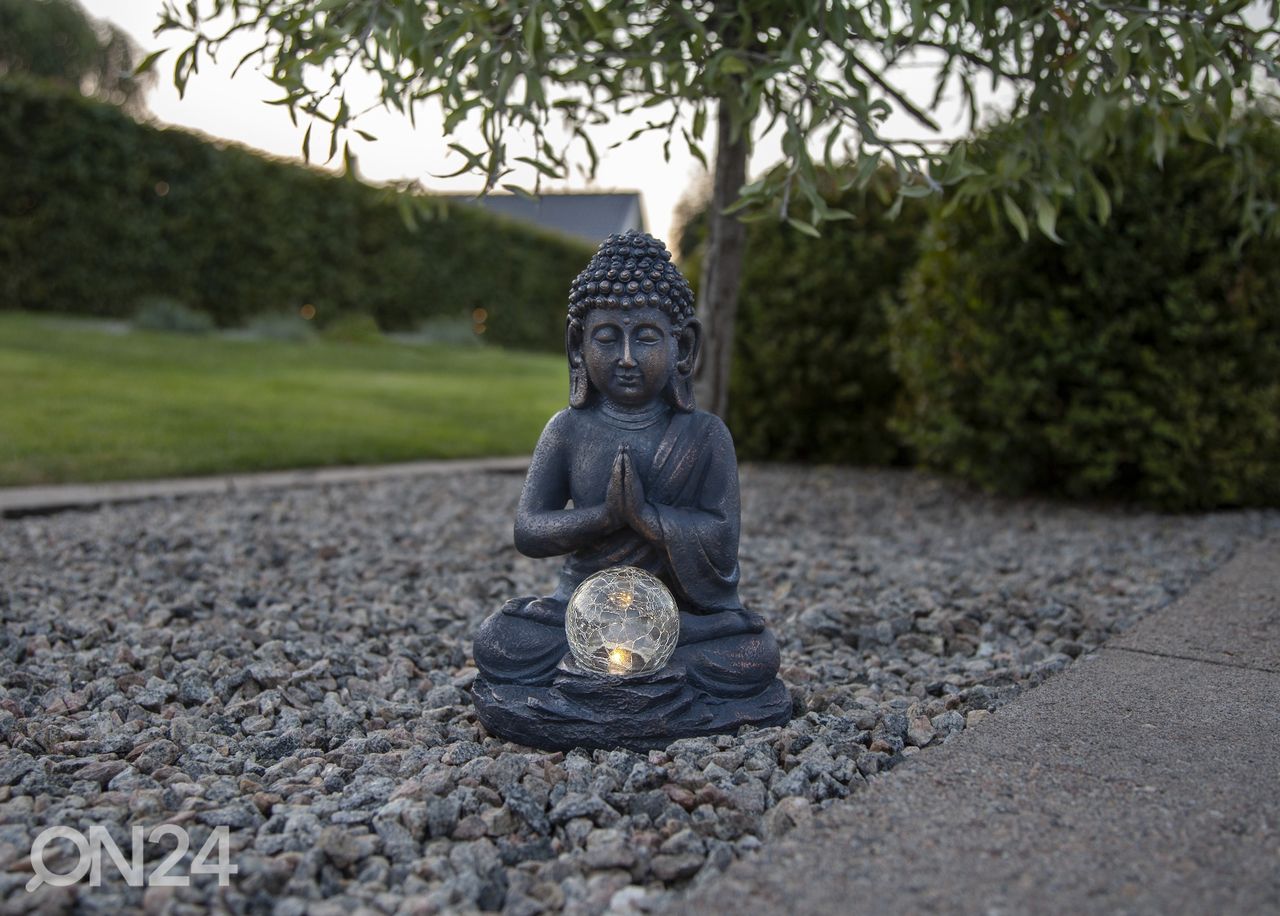 Pihakoriste aurinkokennolla Buddha kuvasuurennos