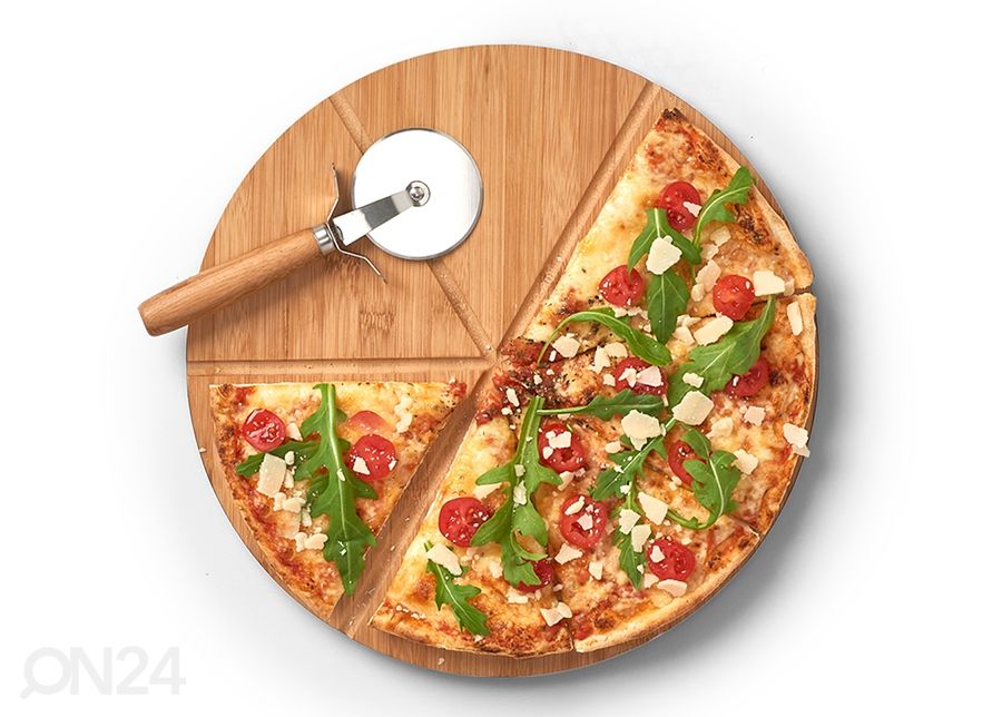 Pizza-alusta ja -leikkuri kuvasuurennos