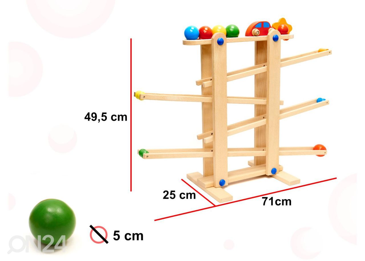 Puinen montessori pallorata XXL kuvasuurennos