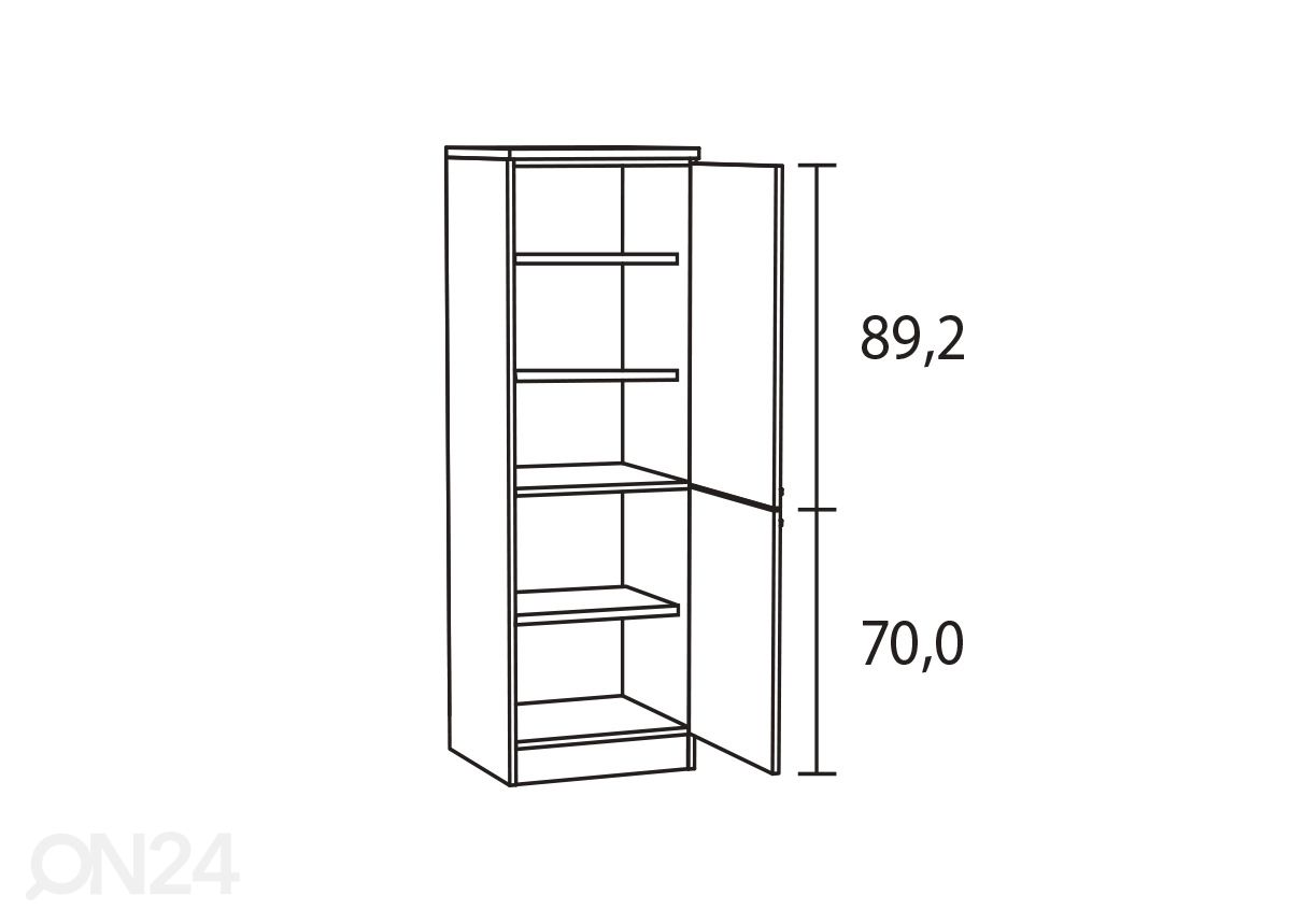 Puolikorkea keittiön kaappi Dakar 60 cm kuvasuurennos