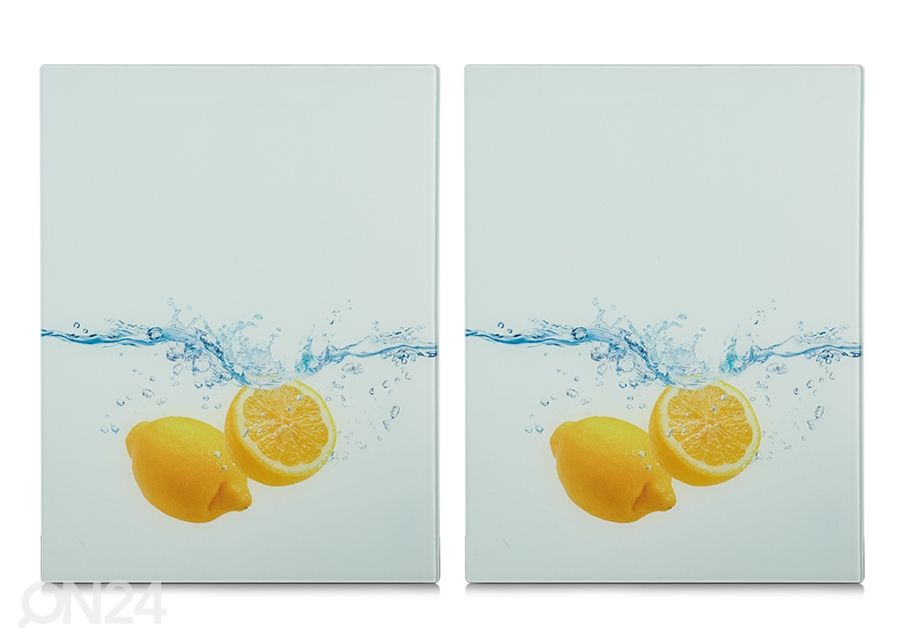 Räiskesuoja/liesisuoja Lemon Splash XL 52x40 cm 2 kpl kuvasuurennos