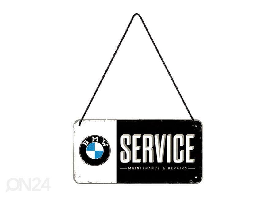 RETRO seinäkello BMW SERVICE 10x20 cm kuvasuurennos