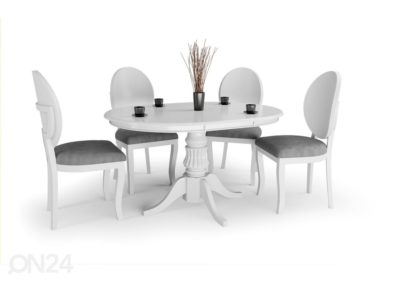 Ruokapöytä 90/124x90 cm kuvasuurennos