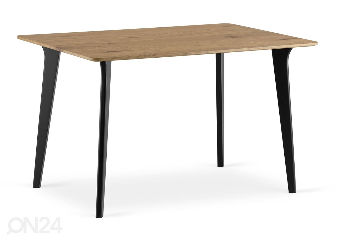 Ruokapöytä Monti 80x120 cm, tammi/musta kuvasuurennos