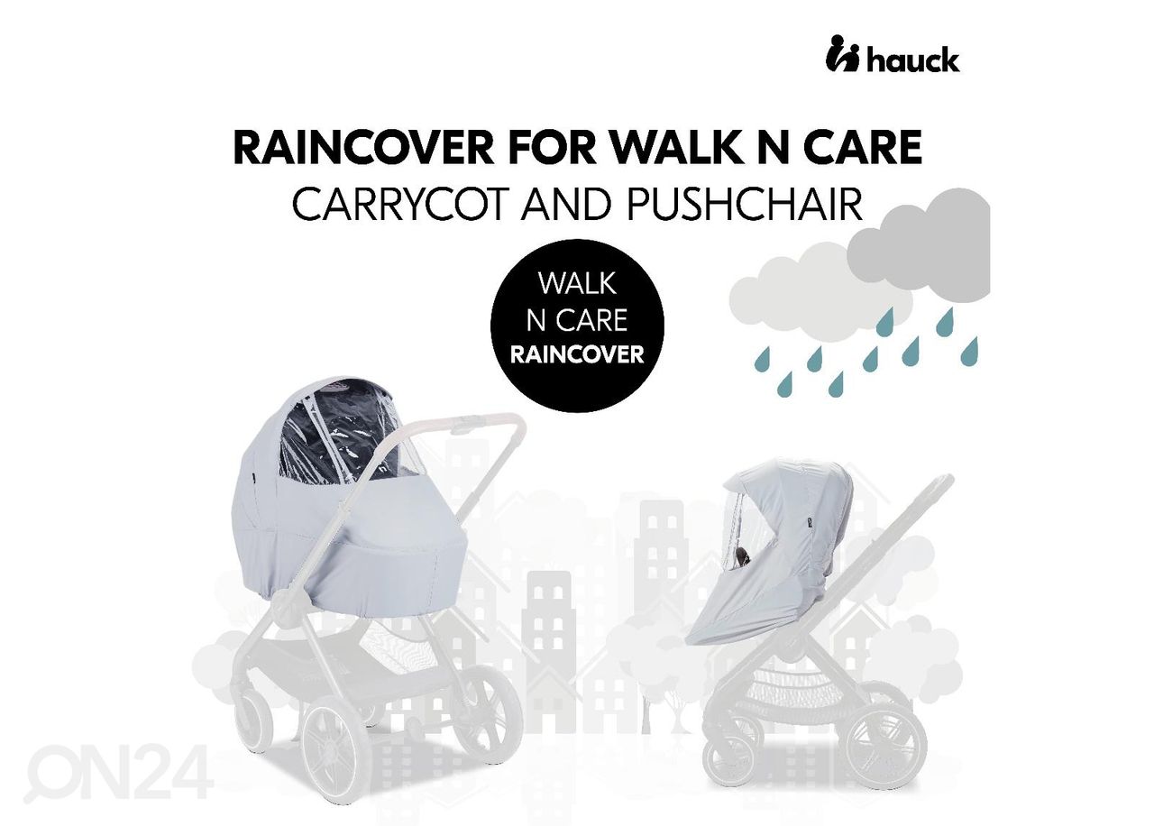 Sadesuoja lastenvaunuihin Hauck Walk N Care kuvasuurennos