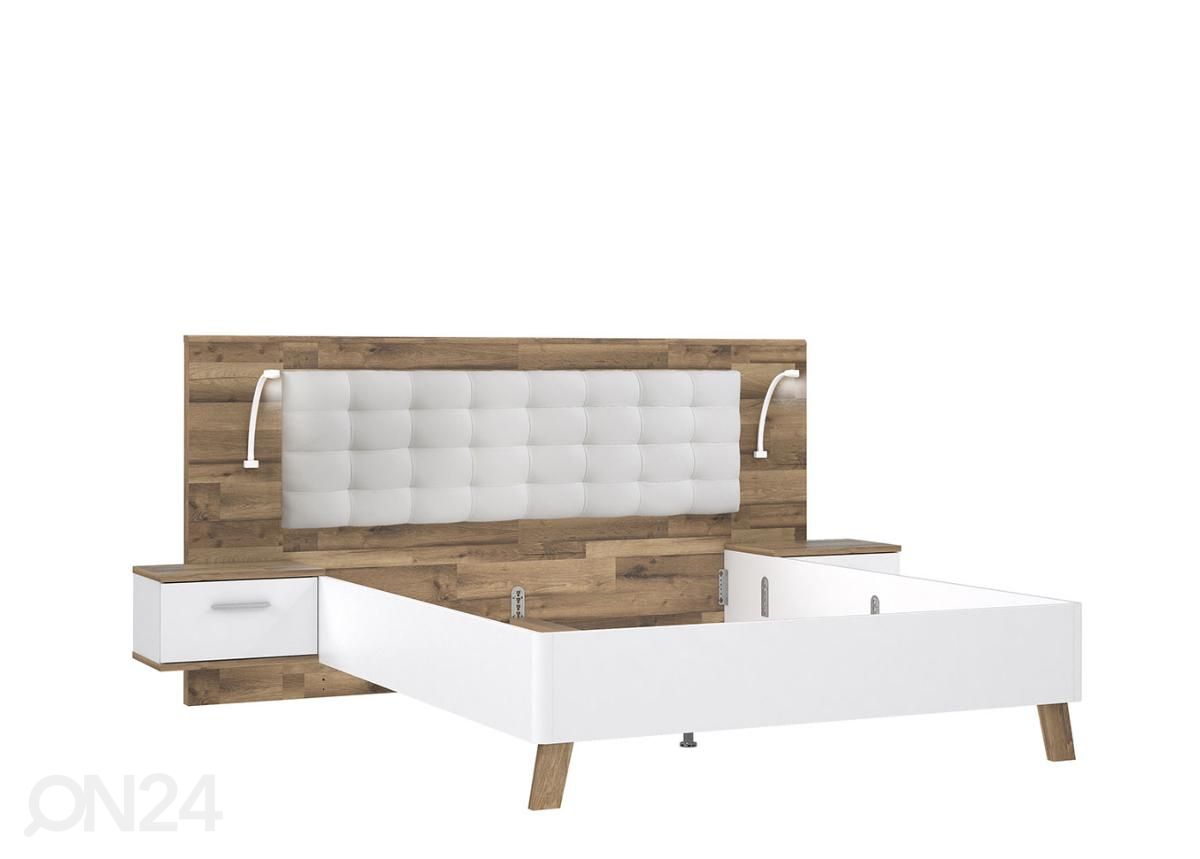 Sänky 160x200 cm + 2 yöpöytää kuvasuurennos