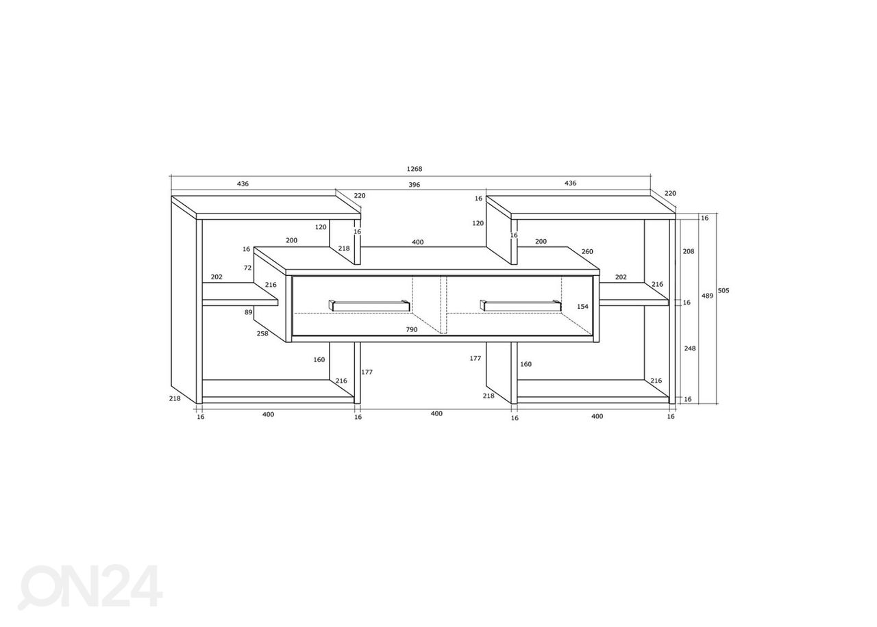 Seinähylly 127 cm kuvasuurennos