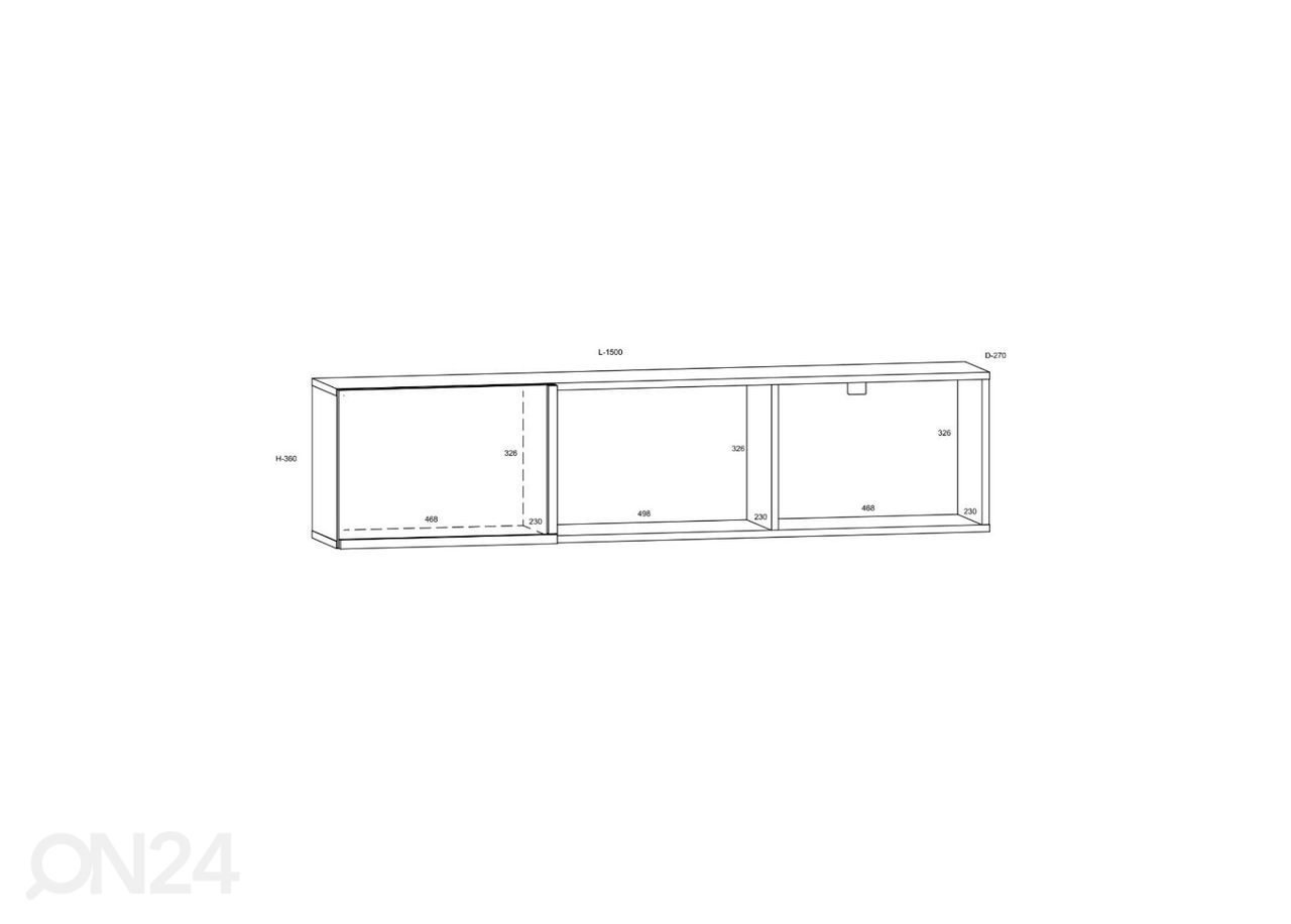 Seinähylly 150 cm kuvasuurennos