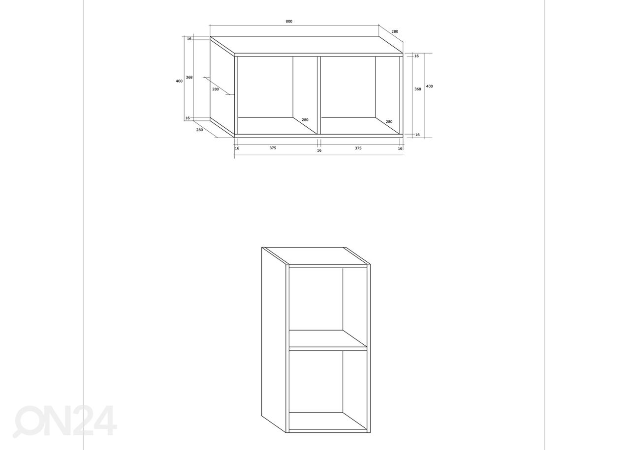 Seinähylly Kilty 80 cm kuvasuurennos